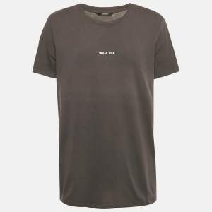 Zadig & Voltaire Grey Ted Photoprint Jersey Real Life T-Shirt XL