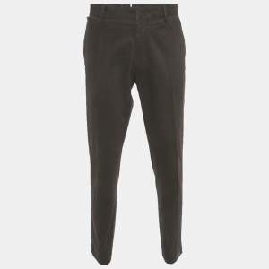 مملوكة مسبقًا Zegna Brown Denim Regular Fit Chinos Trouser XL/Waist 36"