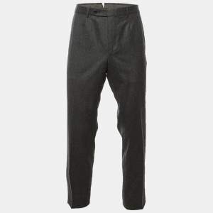 Pre Owned بنطلون زينيا صوفي رمادي سوميسورا مقاس ضخم جداً