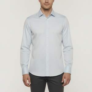 مملوكة مسبقًا Zegna Trecapi Light Blue Micro Stripe Cotton Button Up Shirt M