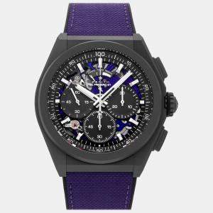 Zenith Purple Titanium Defy 97.9001.9004/80.R922 Automatic Men's Wristwatch 44 mm