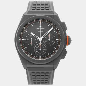 Zenith Grey Titanium El Primero Pilot Automatic Chronograph Men's Wristwatch 44 mm