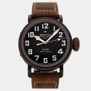 Pre Owned Zenith Pilot Type 20 29.2430.679/21.C753  Black Bronze Automatic Men's Wristwatch 45mm