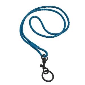 Bottega Veneta Blue Intrecciato Leather Lanyard Key Fob