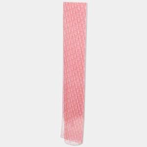 Dior Pink Monogram Silk Scarf