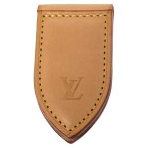Pre Owned Louis Vuitton Beige Vachetta Leather Money Clip