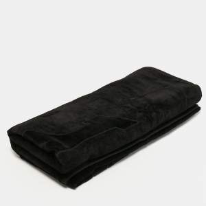 Pre Owned Balenciaga Black Terry Cotton Paris Towel 