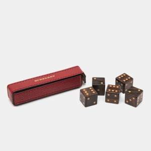 Burberry Parade Red Leather Case & Dice Set