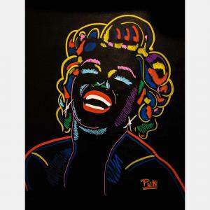3D Chroma Depth Marilyn M. By Carlos Pun, Peru,2018 (90 X 70)