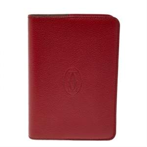 Cartier Red Leather Cover Notebook