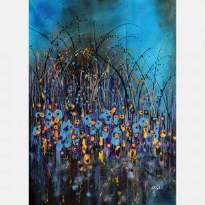 Technicolor Dream #21 - Extra Large Original Floral Landscape By Cecilia Frigati, Italy,2023 (109 X 80)