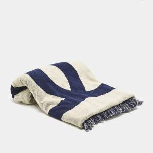 Chanel Navy Blue CC Terry Cotton Beach Towel