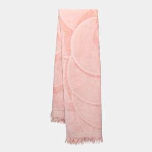 Chanel Pink Camelia CC Logo Beach Cotton Towel 