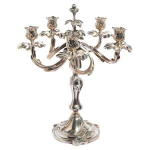 Christofle Trianon Silverplated 5 Light Candelabra