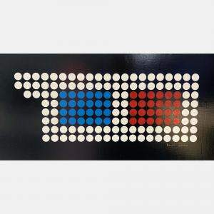 3D Glasses Dot Punk Attribute Inspired By The Cryptopunks By Dimitri Likissas, Sint Maarten, (30 X 60)