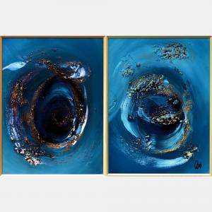 Galaxies By Edelgard Schroer, Germany,2022 (40.5 X 61)