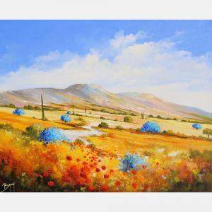 Oliviers Bleus Dans Les Alpilles By Eric Bruni, France,2022 (50 X 61)