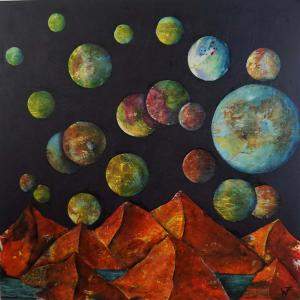 Tanz Der Planeten By Friedrich Wurm, Austria,2022 (120 X 120)