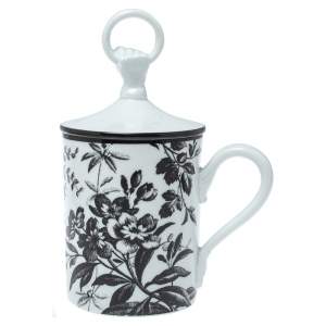 Gucci Black/White Herbarium Hand and Ring Mug 