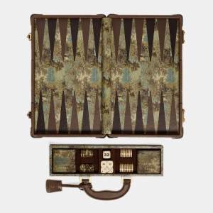 مملوكة مسبقًا Gucci Beige/Brown GG Supreme Canvas Decorative Backgammon Set