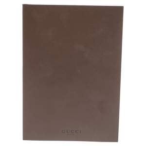Gucci Dark Brown Notebook and Pencil
