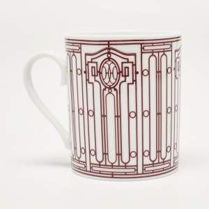 Hermes Rouge Porcelain H Deco Mug