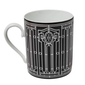 Hermès Black Porcelain H Deco Mug