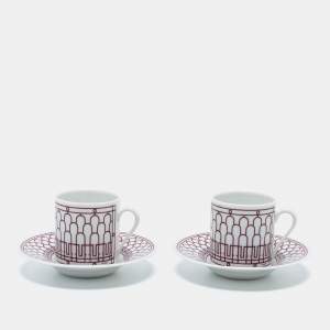 Hermes H Deco Rouge Coffee Cup And Saucer Set