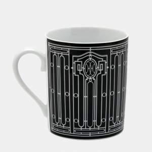 Hermès Black Porcelain H Deco Mug