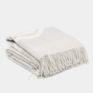 Hermès Grey Plaid Wool Brides De Gala Blanket
