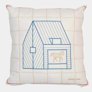 Pre Owned Hermes Bag Cushion Blue Bread Size 43X43