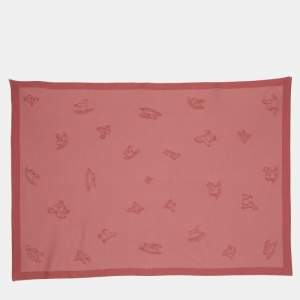 Hermes Pink Adada Cotton Knit Baby Blanket