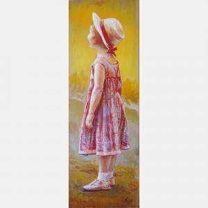 La Petite ecossaise -Scottish Girl -Die Kleine Schottin By Isabel Mahe, France,2017 (60 X 20)