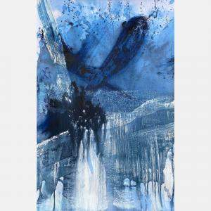 Abstract Blue And White No3 By Kathleen Rhee, Australia,2020 (76 X 51)