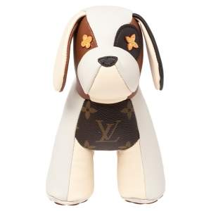 Louis Vuitton Tricolor Leather and Monogram Canvas Doudou Oscar Dog Toy