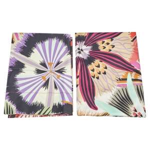 Missoni Home Multicolored Printed Cotton Olga Lumbar Pillow Case Set