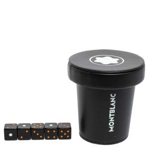 Montblanc Black Leather Meisterstuck Dice Cup Set