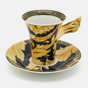 Pre Owned Versace x Rosenthal Ikarus Vanity Espresso Cup & Saucer