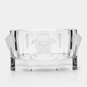 Pre Owned Rosenthal Meets Versace Medusa Head Octagonal Glass Bowl