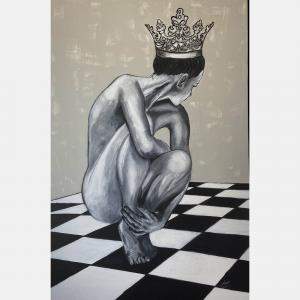 The next move (sitting) by Samar Kamel, Egypt, 2021 (120 x 80)