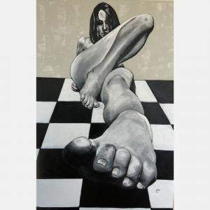 The next move (laying) by Samar Kamel, Egypt, 2021 (120 x 80)