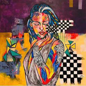 Fragments (2) by Samar Kamel, Egypt, 2019 (120 x 120)