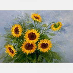 Sunflower Smiles By Sang H. Han, United States,2020 (91.44 X 121.92)