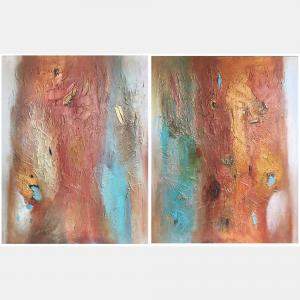 Poetry In Gold 40 By Shan Re, India,2020 (76.2 X 127)