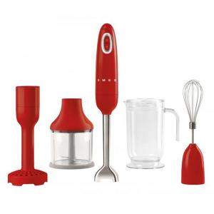 Smeg 50's Retro Style Aesthetic Hand Blender with Accessories, Red (Available for UAE Customers Only)