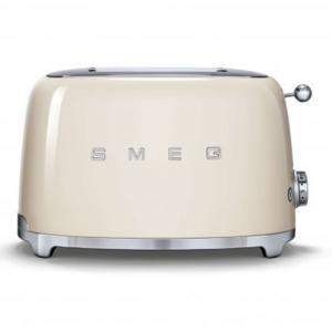 Smeg 50's Retro Style Aesthetic 2 Slice Toaster, Cream (Available for UAE Customers Only)