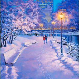 Soft Lilac Winter. Central Park New York By Stanislav Sidorov, United States,2019 (91.44 X 91.44)