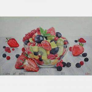 Summer Fruits By Sumaia Zahra, Kuwait,2017 (60 X 90)