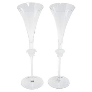 Versace x Rosenthal Medusa Lumiere Champagne Flute Set of 2 