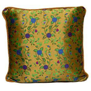 Versace Purple & Yellow Cotton Cushion